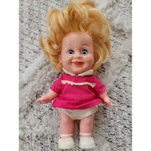 Vintage Evergreen Mood Doll Blonde Hair Blue Eyes 6"